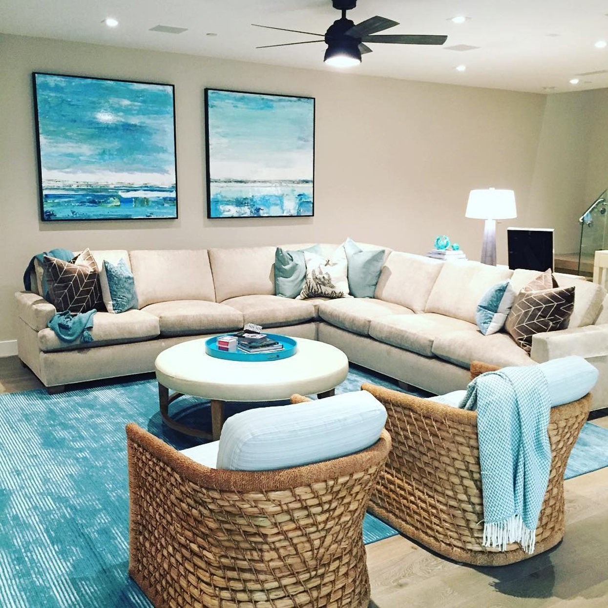 Palecek Accent Chairs by Palecek 7102-01 Capitola Woven Rattan and